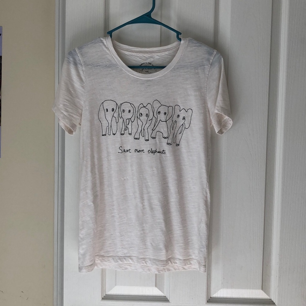 J. Crew Save More Elephants T-shirt